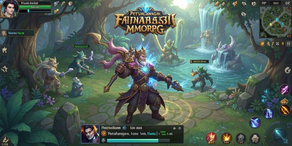 Screenshot utama 66D menampilkan aksi seru dalam game MMORPG.
