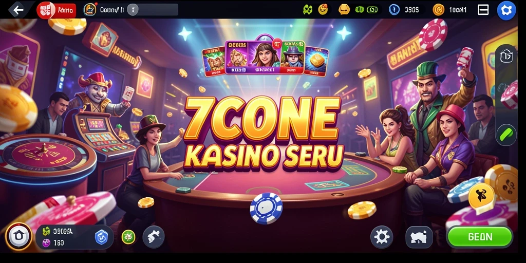 Screenshot gameplay 7CONE dengan berbagai permainan kasino yang menarik.