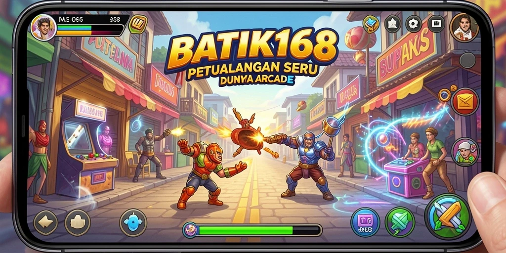 Tampilan gameplay seru dengan karakter-karakter unik di BATIK168.