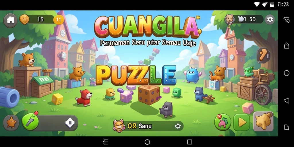 Tampilan gameplay menantang dari CUANGILA dengan berbagai puzzle menarik.