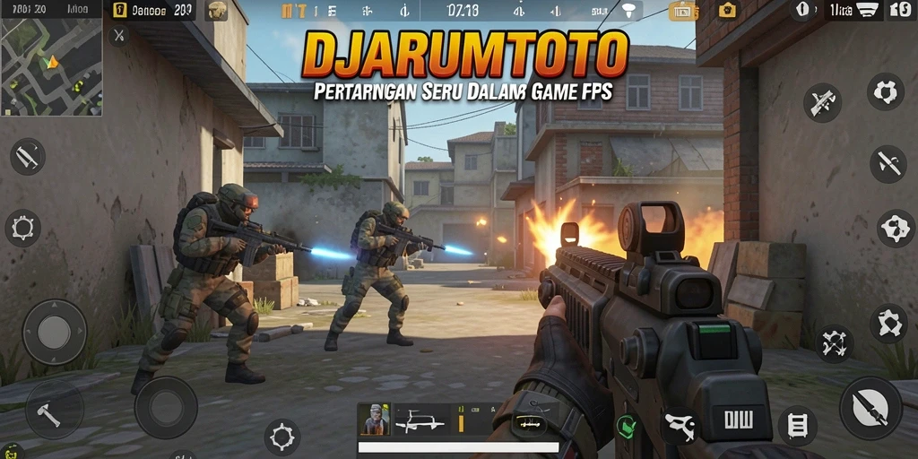 Tampilan gameplay seru dari DJARUMTOTO, penuh aksi FPS.