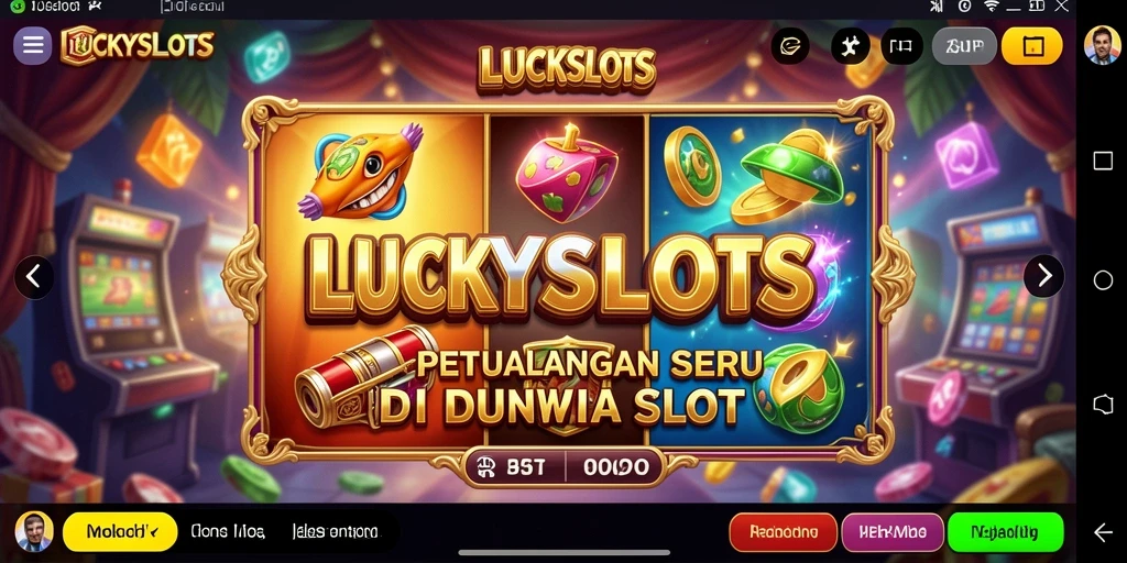 Screenshot utama LUCKYSLOTS menampilkan gameplay petualangan yang menegangkan.