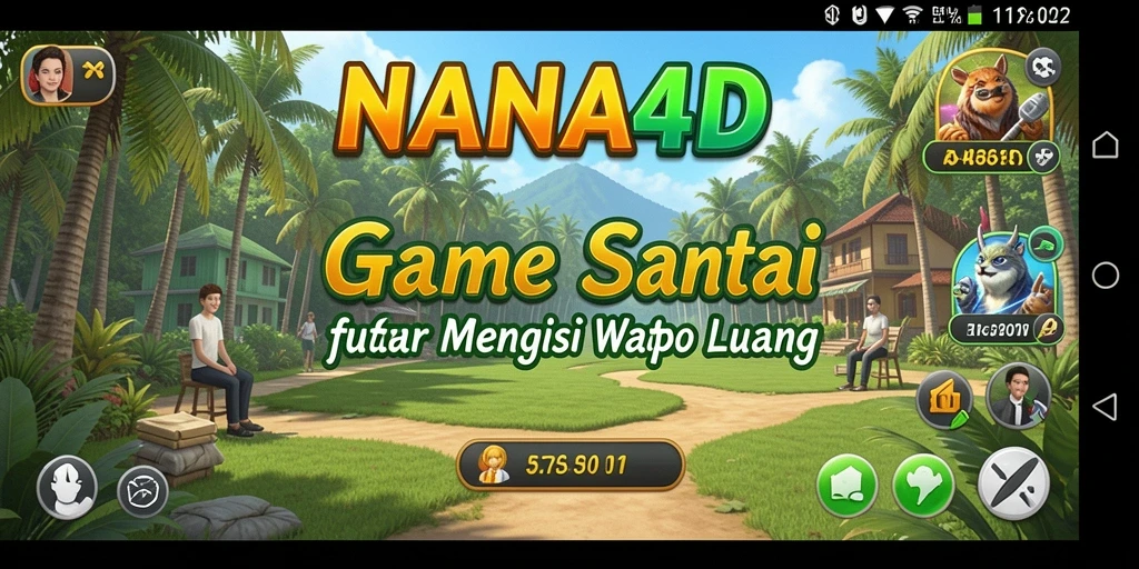 Tampilan gameplay NANA4D yang penuh warna dan menghibur.