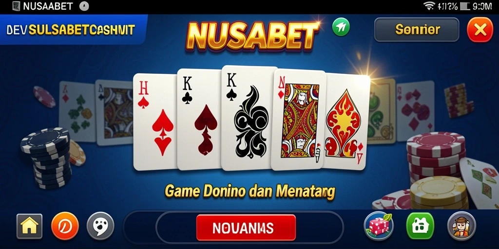 Tampilan gameplay NUSABET yang menarik dan intuitif.