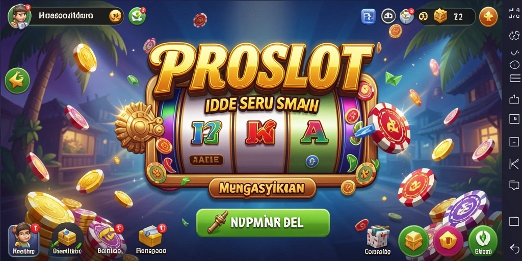 Screenshot gameplay PROSLOT yang menampilkan keseruan dan kemeriahan mesin slot.