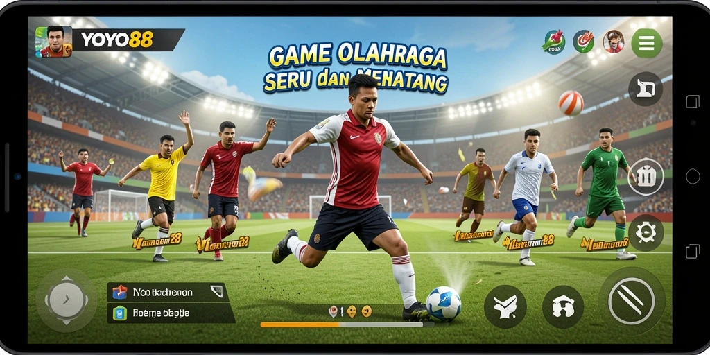 Tampilan dinamis dalam aksi olahraga YOYO88.